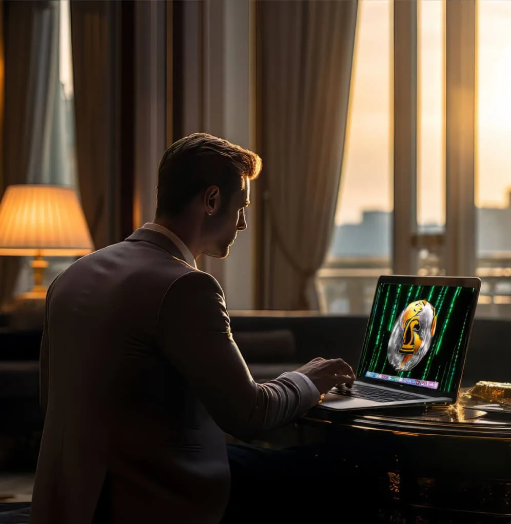 Student working inside The Real World app