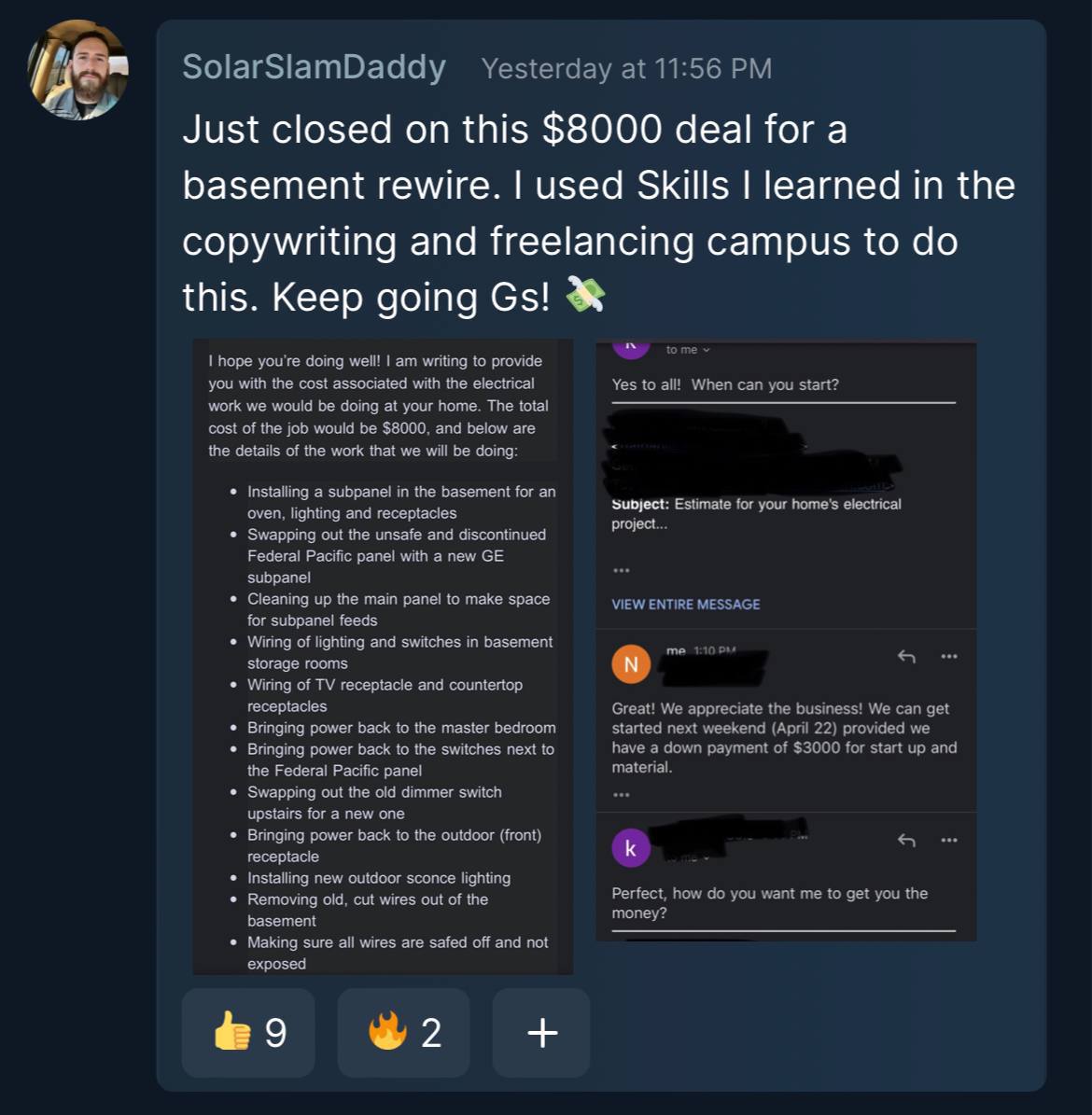 Testimonial Snapshot