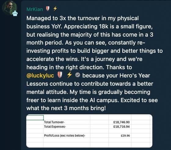 Testimonial Snapshot