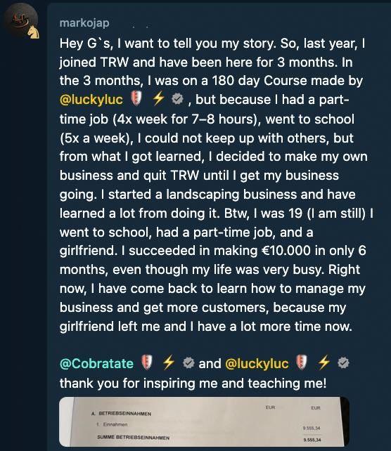 Testimonial Snapshot